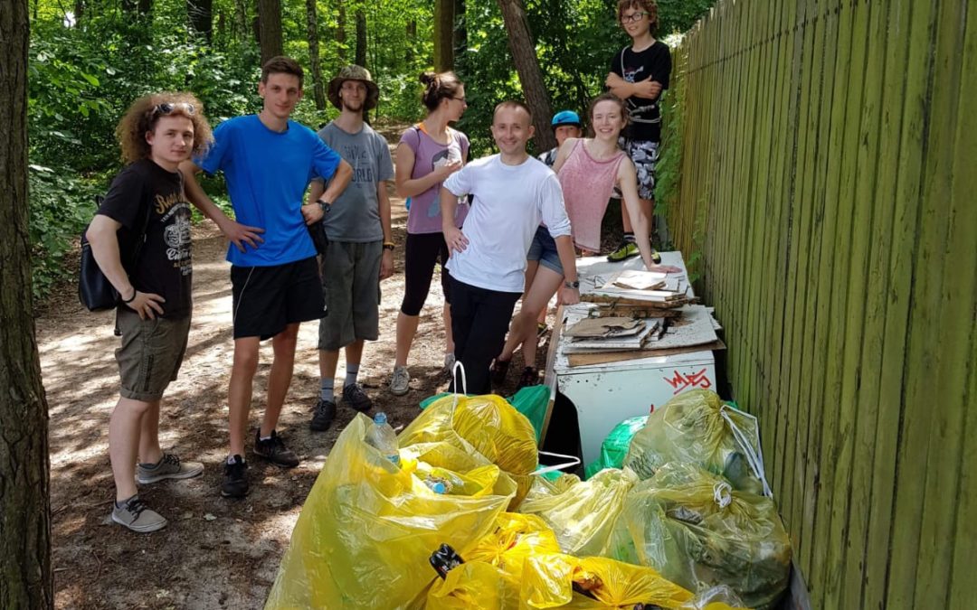 Sprzątanie lasku przez KSM 2019