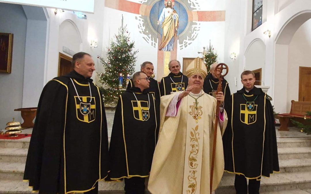 Rycerze Jana Pawła II na Pasterce z Nucjuszem Apost. abp Salvatore Pennacchio 2019