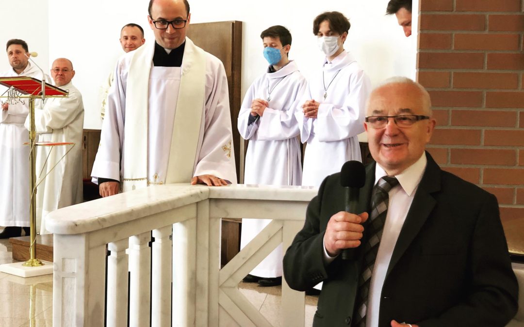 Podziękowanie pp. Czesławowi i Barbarze za wieloletnią pracę na rzecz parafii 2020